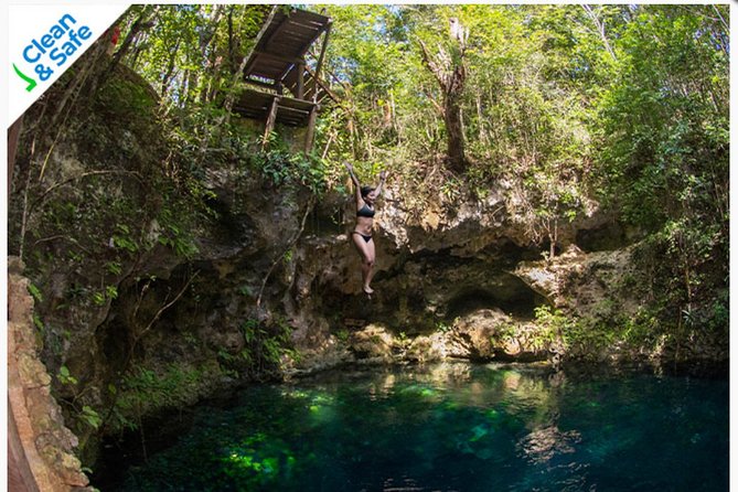 4 best Cenotes Semi-Private Tour - Cenote Zapote: 63 meters down and three jump platforms with safety rails