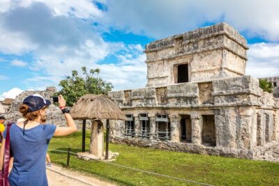 4x1 Full Day Tour: Tulum, Coba, Cenote and PDC, from Cancun - The panoramic bus ride from Cancun to the first ruins