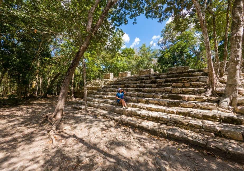 4X1 Tour: Coba and Tulum Ruins, Cenote and Playa del Carmen - Coba Ruins and Nohoch Mul: The Pyramid That Pulls You In