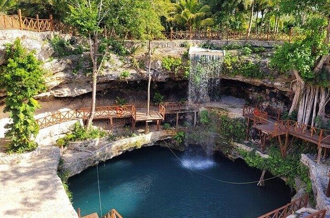 4x1 tour:Tulum/Coba,Cenote,Mayan Village& 5th Av Playa del Carmen - Cenote Taak Bi Ha: Swim in Freshwater and Bring Cash