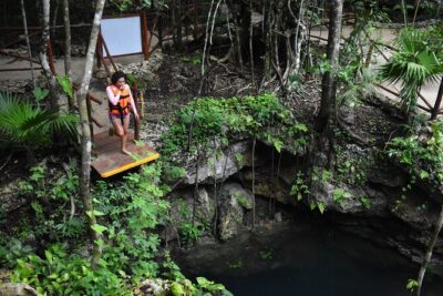 Amazing adventure in 3 cenotes with transportation - The Zip Line and Jumping Factor: Adrenaline With Real Limits