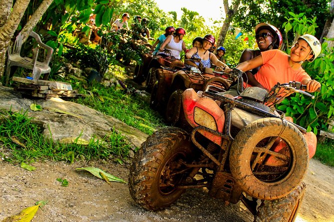 ATV shared experience, Ziplines and Cenote swim experience in one Adrenaline day - First Stop: La Ruta de los Cenotes and the Jungle Setup