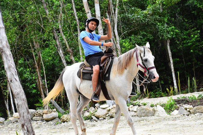 ATV (shared), Horse Back Riding, Ziplines, & Cenote from Cancún - Zipline over the canopy: aerial views with built-in thrill