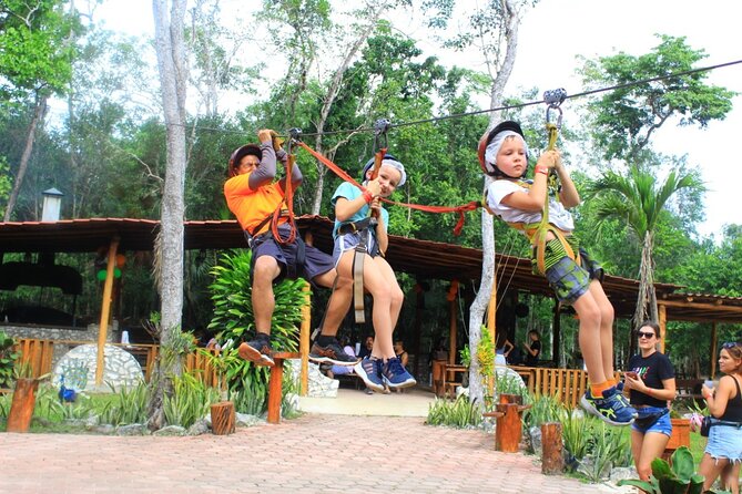 ATV's (shared), Ziplines & Cenote! Half-Day with Transportation from Cancun - Cenote Splashdown: Bring Swimsuit and Expect Cool Water