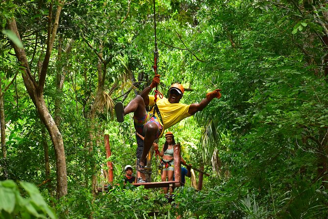 Awesome ATV experience in the jungle with cenote swim and ziplines included - Zipline circuit over the jungle: fast thrills with clear limits