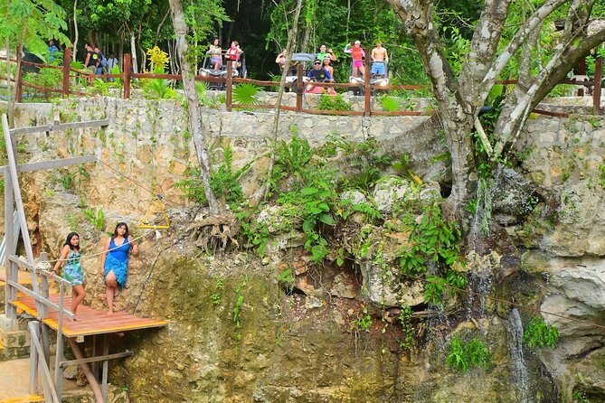 Cancun ATV Tour with Zipline, Cenote & Transportation - The Mayan cenote swim and jump: why this stop gets so much love