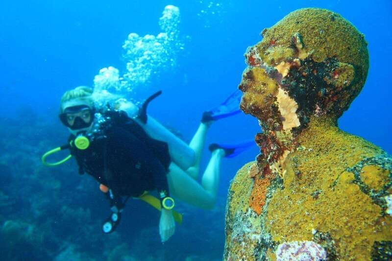 Cancun: Dive Underwater Museum & Manchones Reef - Underwater Museum: manmade sculptures turned marine habitat