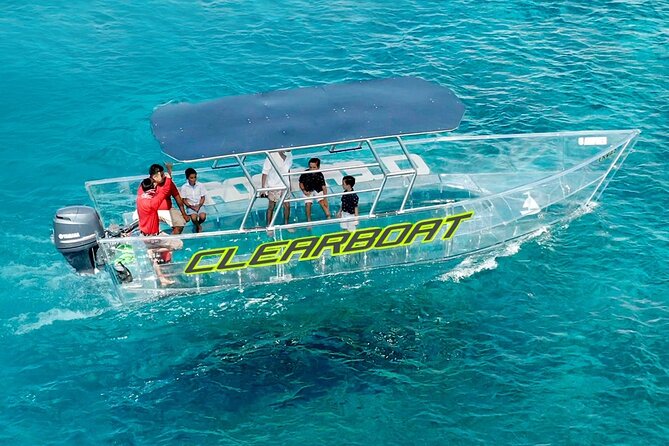 Cancun Glass Boat Sightseeing Cruise - Small-group comfort plus 2 beers and bottled water