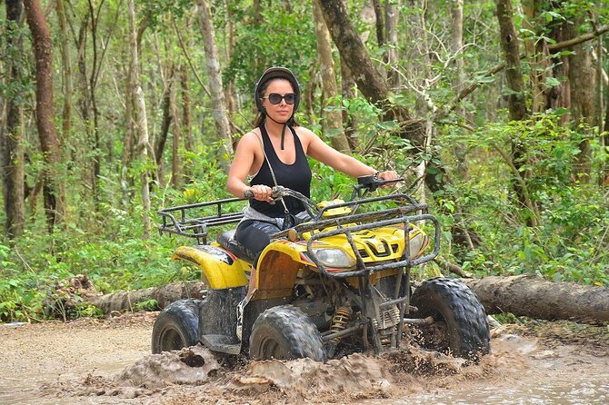 Cancun Jungle Escape: ATV's + Zip Lines + Cenote + Lunch - Zip lines over the forest: fun, but expect a short run