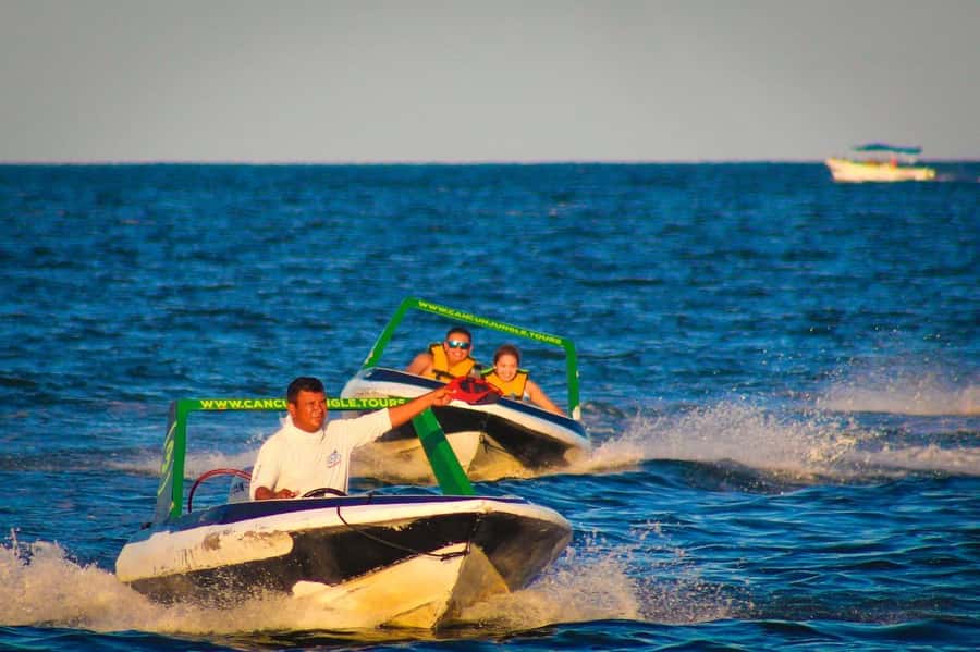 Cancun: Jungle Speedboat and Snorkeling Tour Adventure - El Meco Archaeological Site: Photo Stop Energy, Guided Context