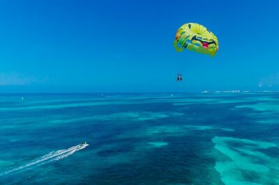 Cancun Parasail Open Schedule - From Marina to Main Boat: Life Jacket, Water Taxi, Then Harness