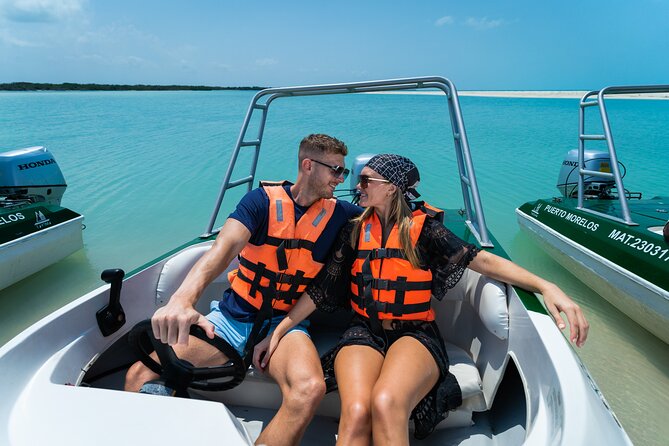Cancun: Speedboat tour to a Virgin Beach - Punta Cocos Beach Club & Marina: Where the Day Moves Fast