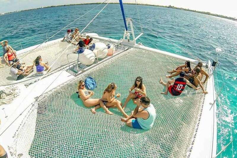 Catamaran party Isla Mujeres with drinks & lunch - A Party-Grade Catamaran Day to Isla Mujeres