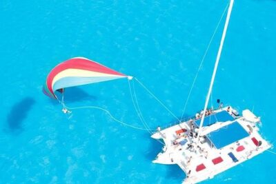 Catamaran Sailing to Isla Mujeres with Snorkeling, Lunch & Open Bar included - The catamaran ride: views, shade, and an easy day rhythm