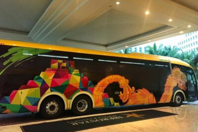 Chichen Itza, Suytun and Ik-Kil Cenote - Pickup and the bus reality: comfort helps, timing still rules