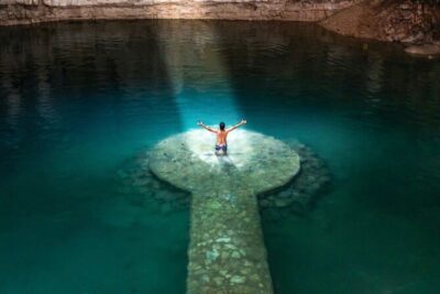 Chichén Itzá Tour, Suytun and Ik kil cenotes with Round Transfer - Ik Kil Cenote: Open-Air Vines and a Real Swim Down 26 Meters