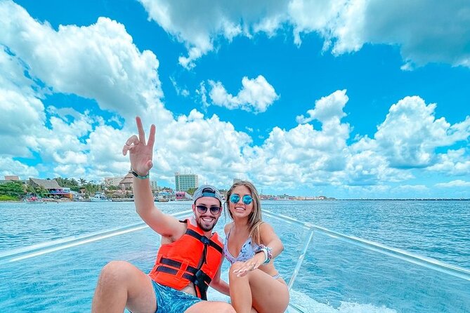 Clearboat in Cancun + Refreshments !! - Clearboat Cancun: Nichupte Lagoon to a Reef, Without Extra Fuss