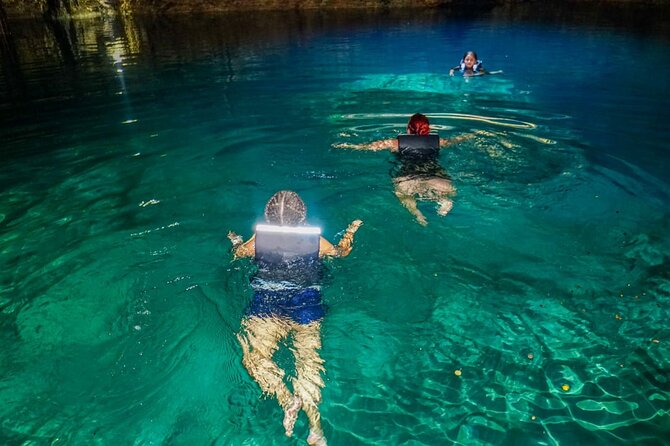 Drive an Atv shared, swim in a Cenote and ziplines in the Cancun - Cenote Swim: The Calm Payoff (With Time Limits)