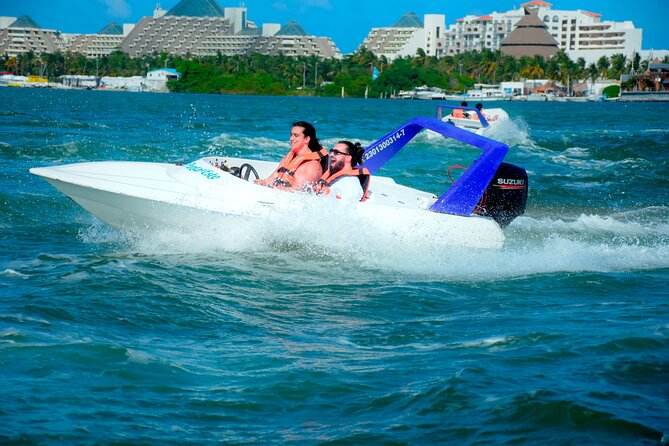 Drive an Speedboat + Mayan Ritual + Food Tasting and More! - Puerto Maya start: Mayan Path ceremonies, bridges, and stelae replicas