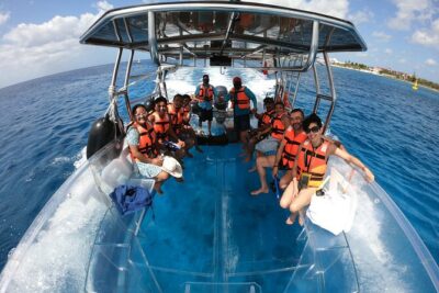 Excursion to Reefs in a transparent boat from Cancun - Reef Time in the Caribbean: Expect Scenery, Not Guaranteed Color