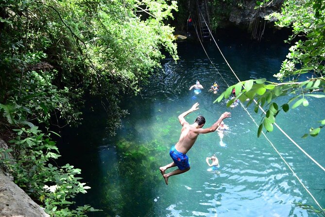 Experience ATV (shared) Ziplines & Cenote with Lunch from Cancún - Cenote Splashdown and the Lunch Reset