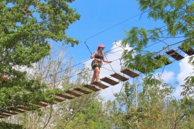 Family ATV Cenote Five Zip Lines Photos Taco Lunch Tequila Taste - Jungle ATV riding on modern machines (solo or tandem)