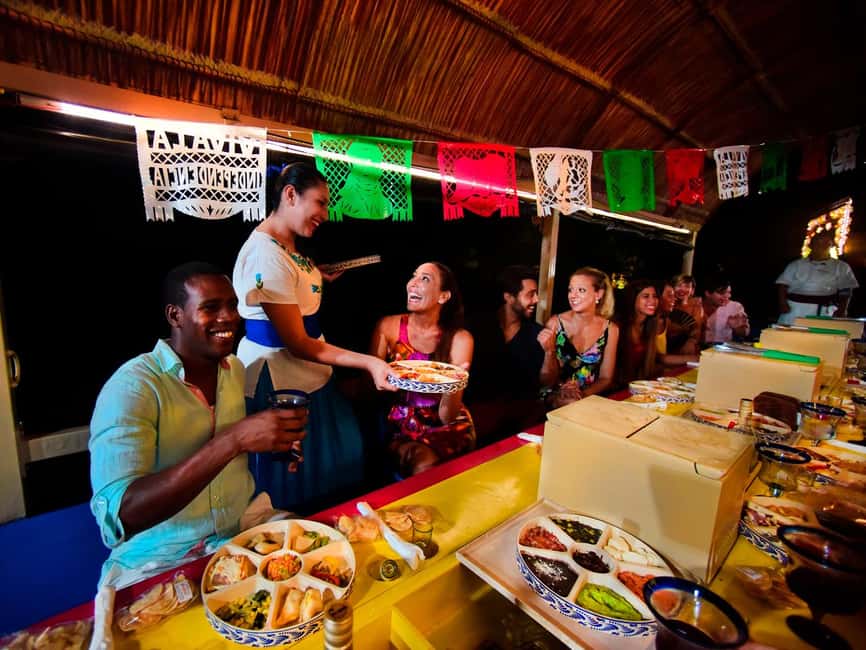 From Cancun: All-Inclusive Xoximilco Park Admission - Night trajinera ride: the best reason to pick this ticket