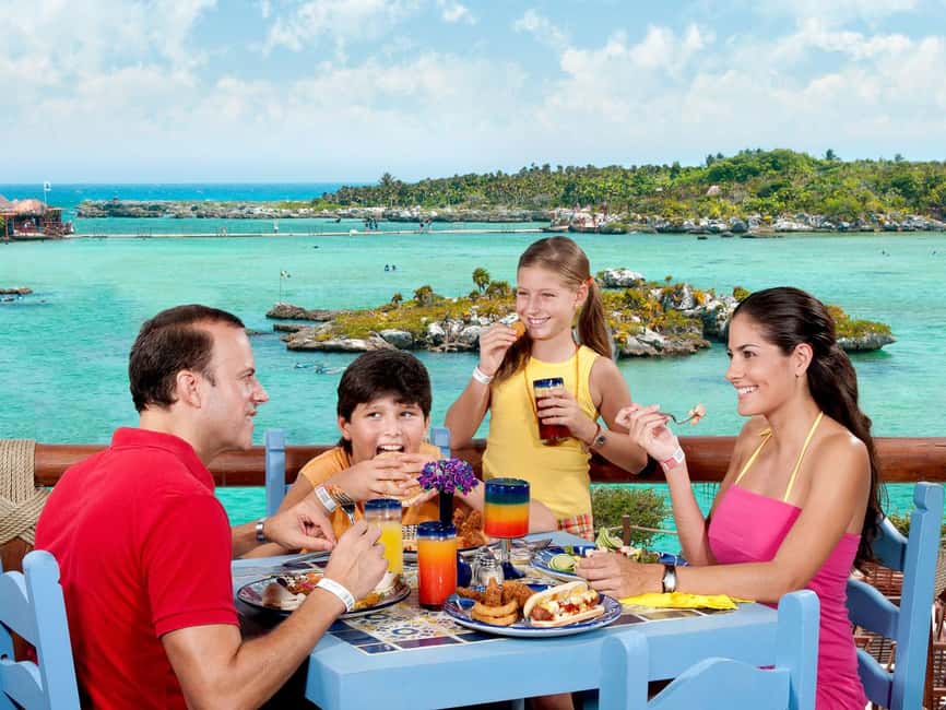From Cancun: Xel-Há All-Inclusive Park - Zip Lines, Platform Jumps, and Suspended Ropes Over Water