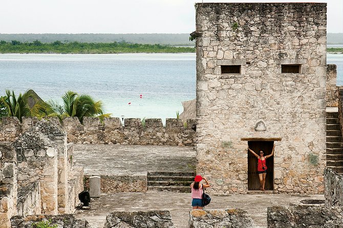 Full day tour to BACALAR, Beach Club, Kayak and an amazing Cenote - Sujuy-Ha and Marmol Beach Club: kayaking on the Lagoon of the Seven Colors