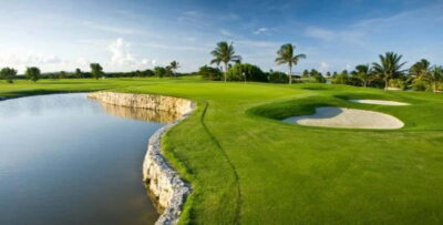 Iberostar Cancun Golf Course - The 18-Hole Layout: Par 72, Aoki Design, and Lagoon Inlets as Obstacles