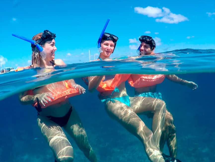 Isla Mujeres Catamaran Tour: Snorkel & Beach Adventure - First Stop: El Meco Reef Snorkeling and the Mayan-Statue Promise