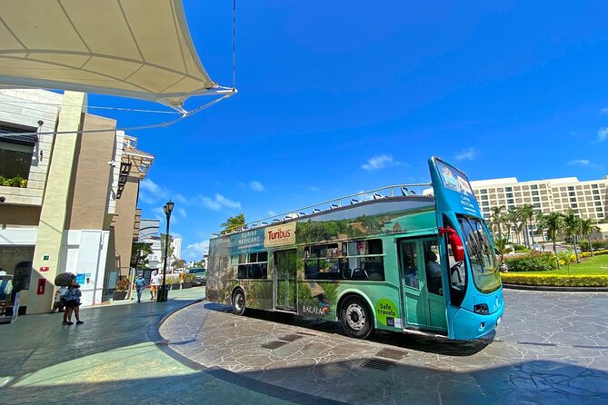 Live the Cancun City Experience! Round Transportation from Cancun - Playa Delfines: the Cancun letters photo with Caribbean Sea views