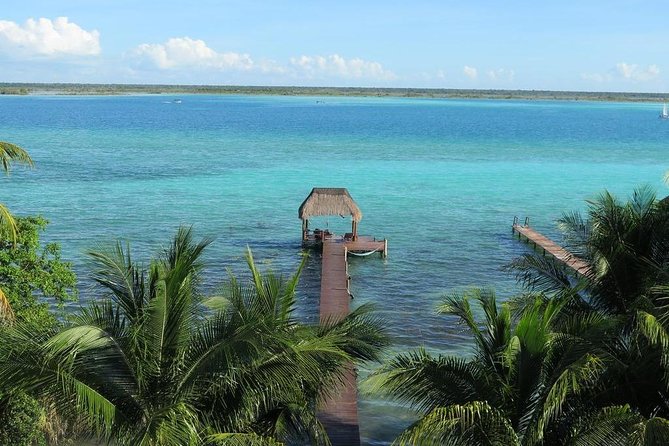 Magical BACALAR TOUR with Pontoon Boat ride. (Transportation + Breakfast + Food) - Balneario Marmol: Another Included Water Stop
