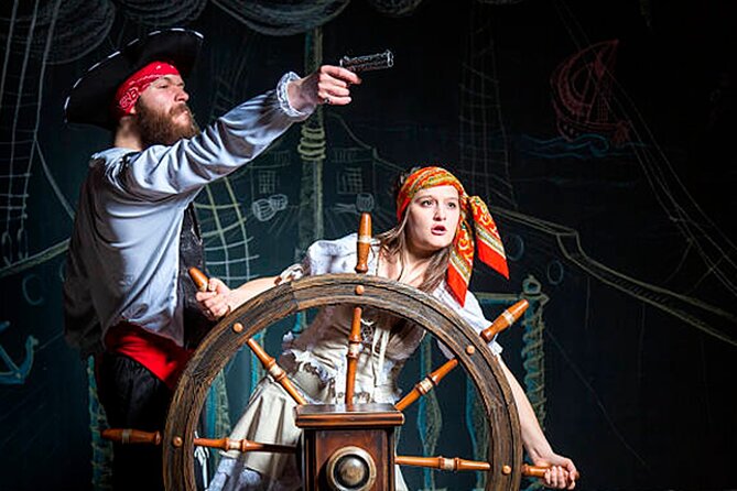 Night Pirate Show in Cancun aboard a Pirate Ship Lobster Dinner - Live show highlights: sword fights, acrobatics, cannon fire