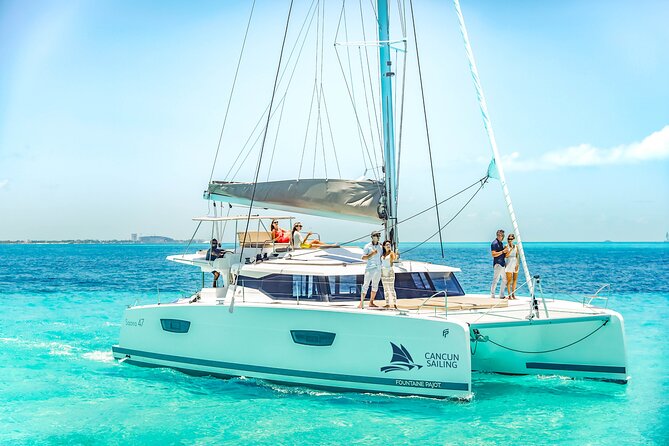 Private Luxury Catamaran Cancun to Isla Mujeres | For up to 30 pp - Playa Norte: the best famous water, and the real time limit