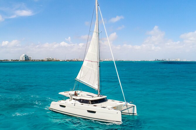 Private Luxury Catamaran Cancun to Isla Mujeres | For up to 30 pp - El Farito and the snorkeling reef: what you get and how it feels