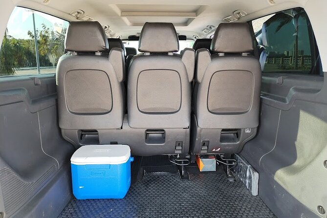 Private shuttle service to Cancun Airport, from hotel or lodging - In-Car Comfort: Air Conditioning, Water, and a Cleaner Start