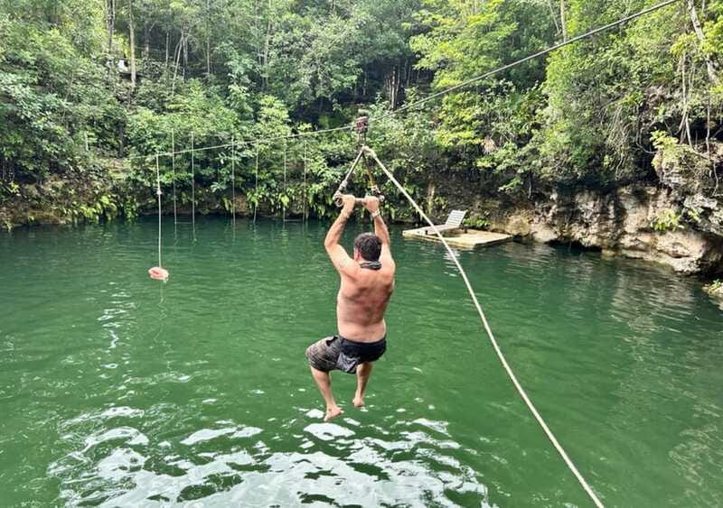 Puerto Morelos: Jungle ATV Adventure, Ziplines and Cenote - Cenote Swim: Cool Water, Swings/Platforms, and Natural Rock