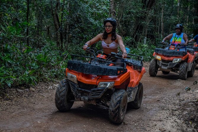 Shared ATV's and Zip Lines and Swimming in a Real Cenote. - Why a cenote swim plus ATV and zip line works so well