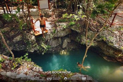 Small Group 3 Waterfall Cenotes Experience - Cenote Verde Lucero: Your first swim stop and how to enjoy it