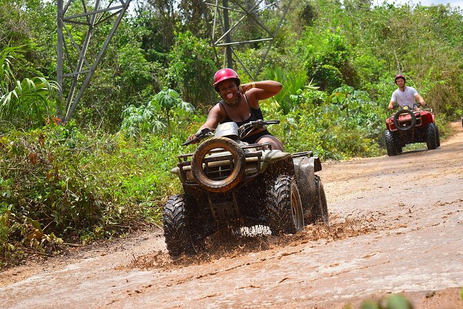Super Combo ATV in Cancun with Zipline, Snorkel, Cenote, transfer - ATV Trail Time: Insurance Included, So Focus on Control