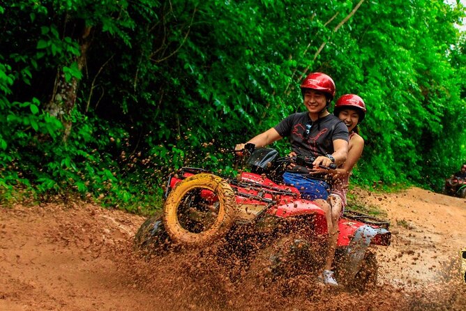 The Best Adrenaline Park! ATV´s Ziplines & Cenote swim experience from Cancun - Snacks, rest breaks, and the photo decision you’ll face