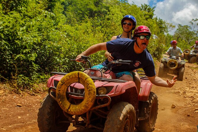 The Best Adrenaline Park! ATV´s Ziplines & Cenote swim experience from Cancun - ATV rides in the Mayan jungle: fun motion, not always extreme