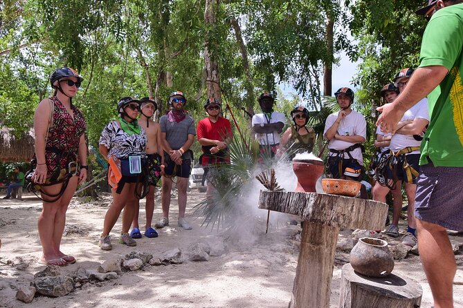 Tulum Adrenaline Tour ATV Ziplines and Cenote Swim Day - Underground cenote swim and the rappel: the cool break that feels real