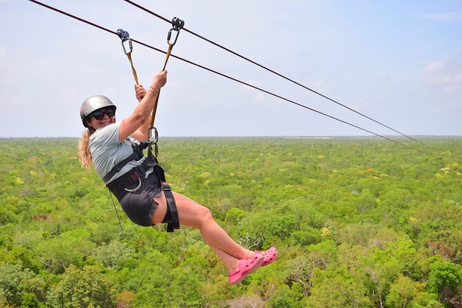 Tulum Adrenaline Tour ATV Ziplines and Cenote Swim Day - ATV through jungle trails: license-free driving with real control