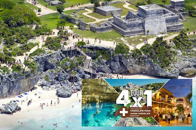 Tulum and Coba 4x1 with Cenote, Playa del Carmen, Mayan Village All Inclusive Tour - A long day that works: the Tulum, Cobá, Playa del Carmen, cenote combo