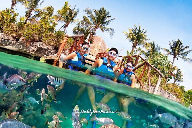 Xelha water park with transportation - Included food, open bar, lockers, and gear: the comfort math