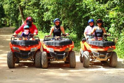 Zipline, Cenote and ATV Adventure with Pickup - The cenote swim stop: cooling off in a natural pool