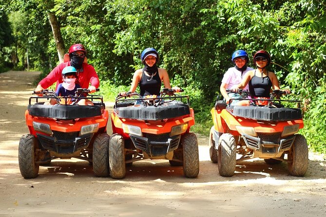 Zipline, Cenote and ATV Adventure with Pickup - The cenote swim stop: cooling off in a natural pool